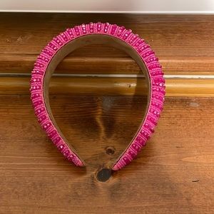 Pink Headband - beaded, embellished